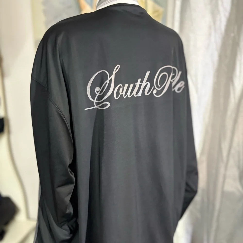 South Pole Black and White Bomber Jacket with Logo
